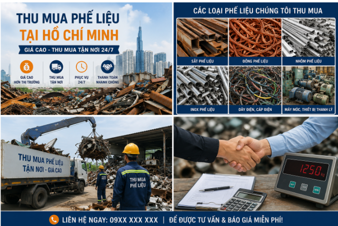 thu mua phế liệu Hồ Chí Minh tận nơi, nhanh chóng